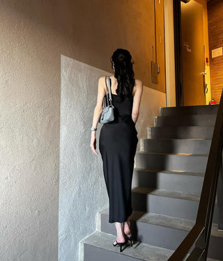 Slimming Satin Sling Dress