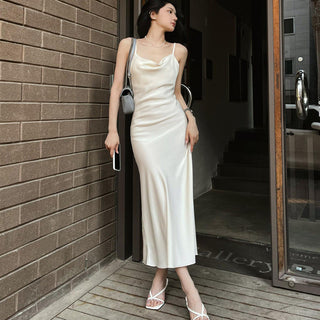 Slimming Satin Sling Dress