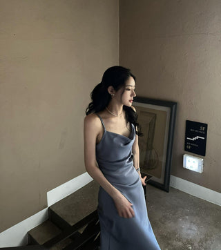 Slimming Satin Sling Dress