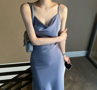 Slimming Satin Sling Dress