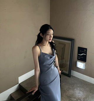 Slimming Satin Sling Dress