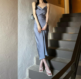 Slimming Satin Sling Dress