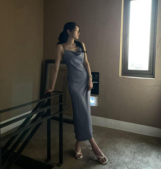 Slimming Satin Sling Dress