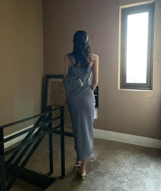 Slimming Satin Sling Dress