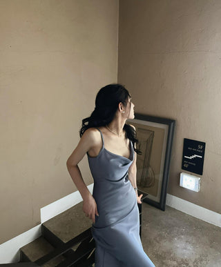 Slimming Satin Sling Dress