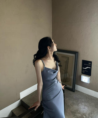 Slimming Satin Sling Dress