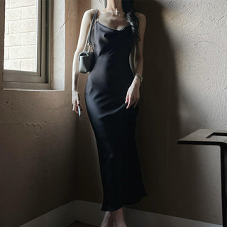 Slimming Satin Sling Dress