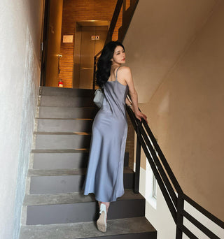 Slimming Satin Sling Dress