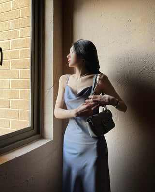 Slimming Satin Sling Dress