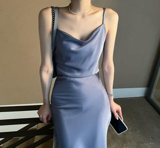 Slimming Satin Sling Dress