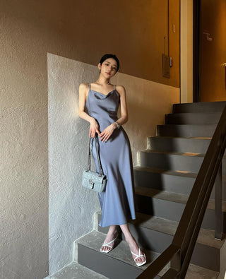 Slimming Satin Sling Dress