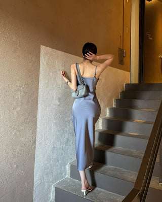 Slimming Satin Sling Dress