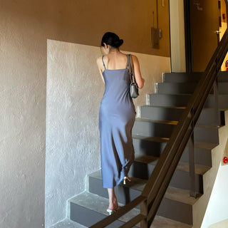 Slimming Satin Sling Dress