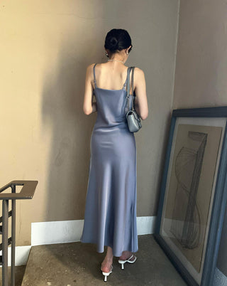 Slimming Satin Sling Dress