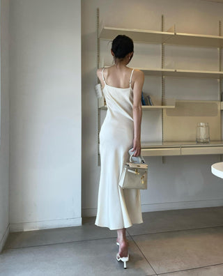 Slimming Satin Sling Dress