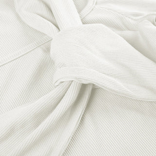 Asymmetric Off-Shoulder Knit Slim Top