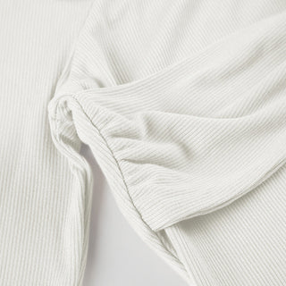 Asymmetric Off-Shoulder Knit Slim Top