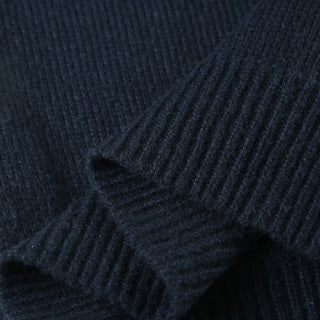 Pure Color Long Sleeve Wool Cardigan