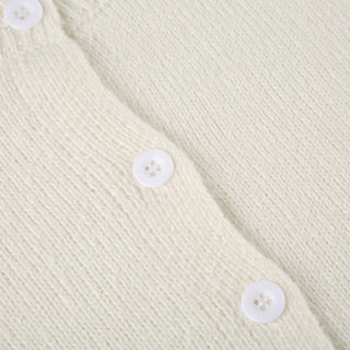 Pure Color Long Sleeve Wool Cardigan