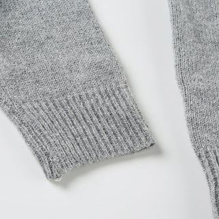 Pure Color Long Sleeve Wool Cardigan