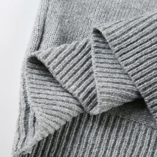 Pure Color Long Sleeve Wool Cardigan