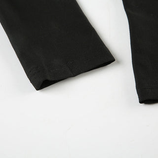 Lace Off-Shoulder Bow Long Sleeve Top