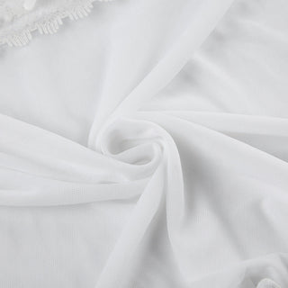 White Lace Bow Short Sleeve Top