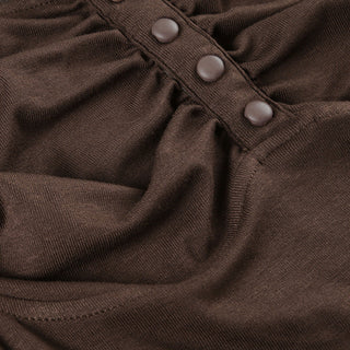 Lace Stitching Button Scarf Top