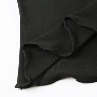 Lace Edge V-Neck Pleated Long Sleeve Top