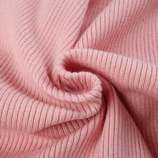 Lace Stitching Bow Bandage Knit Top