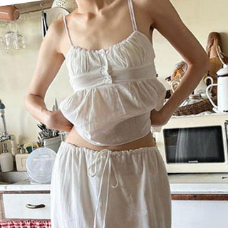 Low-Cut Square Collar Sling Top