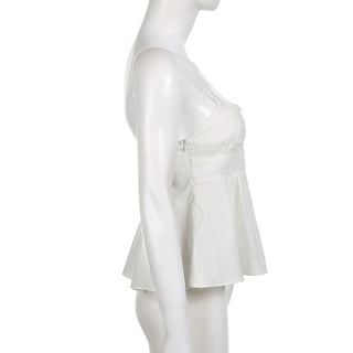 Low-Cut Square Collar Sling Top