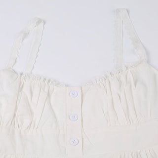 Low-Cut Square Collar Sling Top