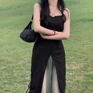 Slit Bandage Knitted Dress