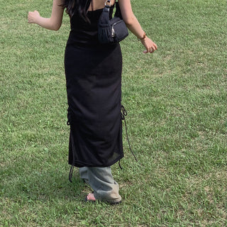 Slit Bandage Knitted Dress