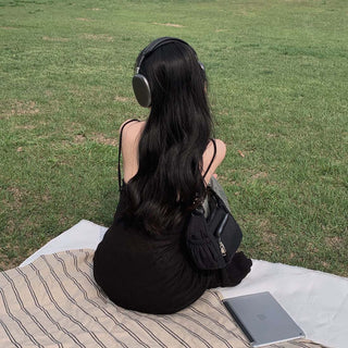 Slit Bandage Knitted Dress