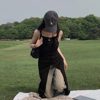 Slit Bandage Knitted Dress