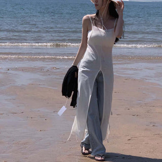 Slit Bandage Knitted Dress