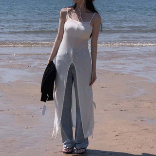 Slit Bandage Knitted Dress