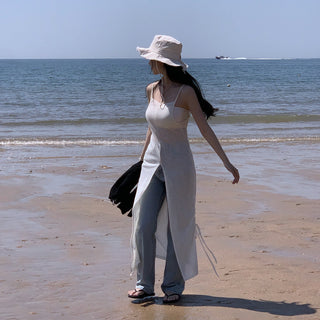 Slit Bandage Knitted Dress