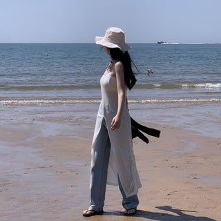 Slit Bandage Knitted Dress