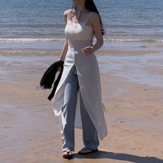 Slit Bandage Knitted Dress