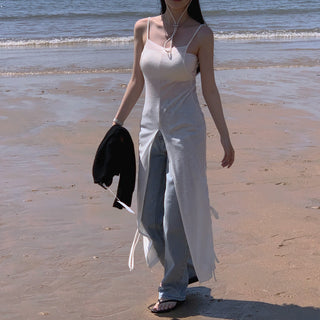 Slit Bandage Knitted Dress