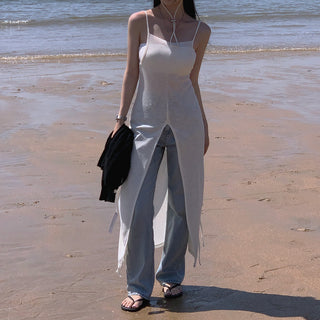 Slit Bandage Knitted Dress