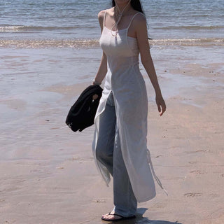 Slit Bandage Knitted Dress