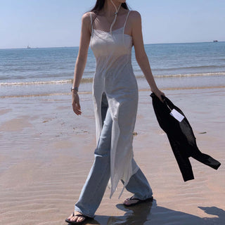 Slit Bandage Knitted Dress