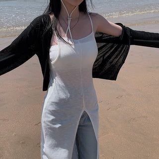 Slit Bandage Knitted Dress