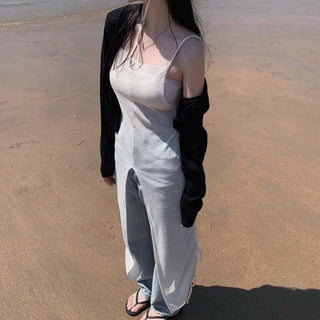 Slit Bandage Knitted Dress