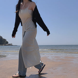 Slit Bandage Knitted Dress