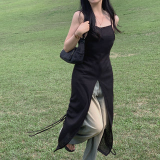 Slit Bandage Knitted Dress